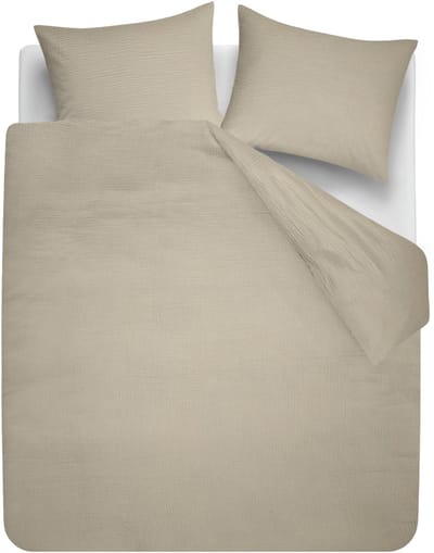 Beddinghouse Mist dekbedovertrek - Tweepersoons - 200 x 200/220 cm - Zand