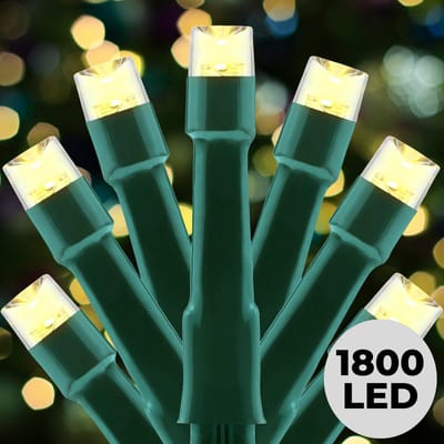 Lomera Kerstboomverlichting - Kerstverlichting - Kerstlampjes Buiten - Warm Wit LED - 1800 LED Lampjes - 36 Meter Lichtsnoer - Timer Functie - Met Geheugen - Binnen en Buiten Gebruik - Ip44 - Clusterverlichting - 8 Lichtfuncties - 36M