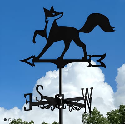 Metalen Windspinner met Dierenmotief - Smeedijzeren Tuin Decoratie voor Buiten - Ornament voor Daktuinen & Binnenplaatsen-Vos-Belle‘s product-Belle's product