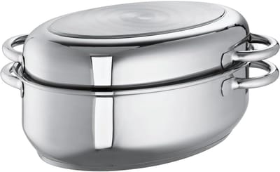 Grote Multibraadpan 34 cm RVS - Geschikt voor Inductie - 7 Liter Capaciteit