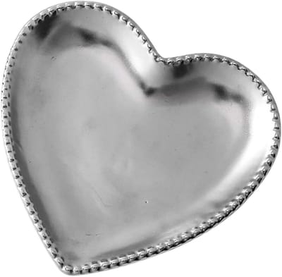 Sieraden Schaal - Opberger Hart - Thuis Organiseren - Keramisch Materiaal - 17.5 cm - Zilverkleurig