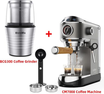 Eszenzics™ Espressomachine - Professionele kwaliteit - 20 Bar - Semi-automatisch - Melkopschuimer - Incl. koffiemolen - Barista - Espresso, cappuccino, latte en mokka