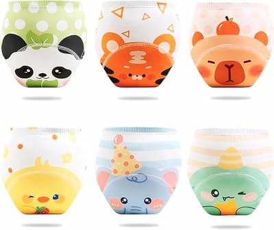 Oefenbroekjes Jongens Meisjes - Potty Training Broekjes - Zindelijkheidstraining - Waterdichte Binnenlaag - 6 Stuks - Multicolor