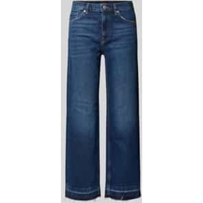 Jeans in verkorte pasvorm met franjes