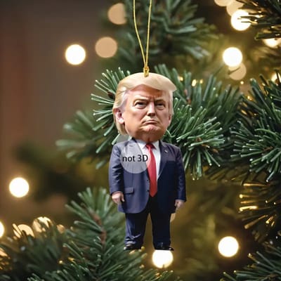 Livano Kerstballen - Kerstversiering - Acryl - Trump - Feestelijke Decoratie - F