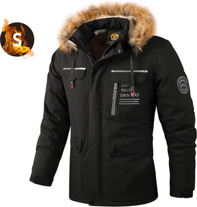 Livano Winterjas Voor Heren - Parka - Winter - Jas - Volwassen - Zwart - Maat S