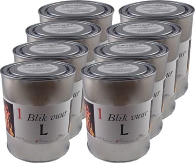 8x tuinfakkel vuur verlichting in blik - 11 x 13 cm - 5-8 branduren- zweedse fakkel - vuurblik - tuinkaars/outdoor kaars - tuinverlichting/tuindecoratie