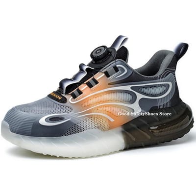 Heren Sport Veiligheidsschoenen Air Cushion Werk Sneakers Anti-Puncture Ademende Werkschoenen Laarzen Heren Dames Stalen Neus Schoenen Lichtgewicht 39
