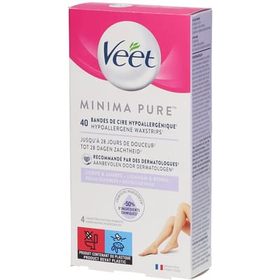 Veet - Ontharingsstrips - Benen & Lichaam - Hypoallergene Minima - 40 stuks