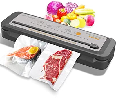 Vacuüm Sealer Machine - Krachtige 80kPa Zuigkracht, Ingebouwde Snijder, One-Touch Bediening, Inclusief 10 Zakjes, Droge en Vochtige Modi