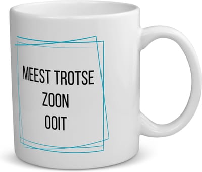 Akyol - meest trotse zoon ooit koffiemok - theemok - Zoon - trotse zoon - verjaardagscadeau - verjaardag - cadeau - cadeautje voor zoon - zoon artikelen - kado - geschenk - gift - 350 ML inhoud
