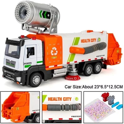 1:32 Elektrische Stofzuiger Veegmachine Model Speelgoed Legering Diecast Deuren Geopend Geluid Licht Terugtrekking Simulatie Techniek Voertuigen
