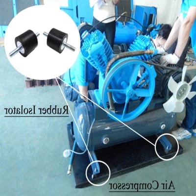 Anti-vibratie en stille rubber lagers M6 met buitenringen voor luchtcompressoren, diesel- en benzinemotoren, waterpompen en machines
