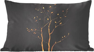 Sierkussens - Kussentjes Woonkamer - 60x40 cm - Takken - Blaadjes - Zwart