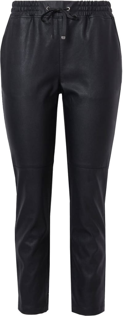 Angel of Style - Dames - Broek in leerlook - Zwart - Maat 44