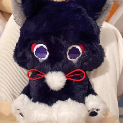 Poupée Peluche Mignonne Chat Scaramouche Anime 22cm Genshin Impact Wanderer Animal de Compagnie Cosplay Oreiller en Peluche Jouet Cadeau d'Anniversaire 22cm gray