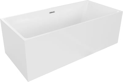 Mexen Nita vrijstaande badkuip 170 x 80 , wit, overloop chroom - 52091708000-01