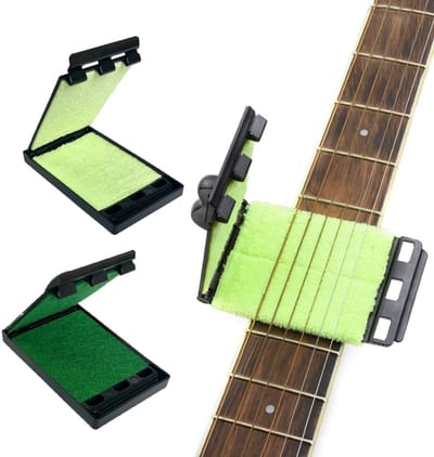 Dailygoods - 2-delige snaarwisser, gitaarsnaarreiniger, gitaartoets-reinigingsdoek, draagbaar reinigingsgereedschap, instrumentenverzorgingsaccessoires, geschikt voor gitaar, bas