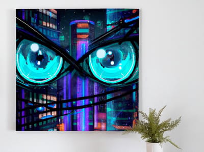 Dem eyes | Dem eyes | Kunst - 80x80 centimeter op Forex | Foto op Forex
