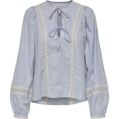 ONLY - ONLMONICA ANE LS EMB TOP WVN Dames Top