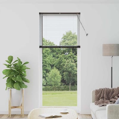 vidaXL - Venetiaanse - jaloezie - Zwart - 220 - x - 85 - cm - 25 - mm - Aluminium