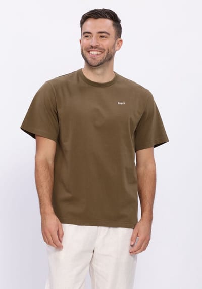 Forét Oak T-shirt Polo's & T-shirts Heren - Olijf - Maat S
