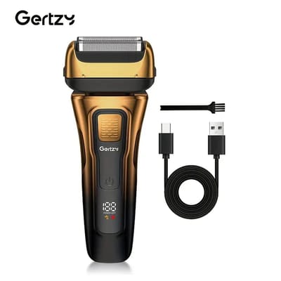 2in1 Gertzy Scheerapparaat - Digitale Full Body Shaver + Precisie/Baardtrimmer - Usb-Oplaadbare 2in1 Shaver - Perfecte Reiseditie - Ultieme Lichaamshaar Verzorging voor Dames en Heren - Kleur: Goud