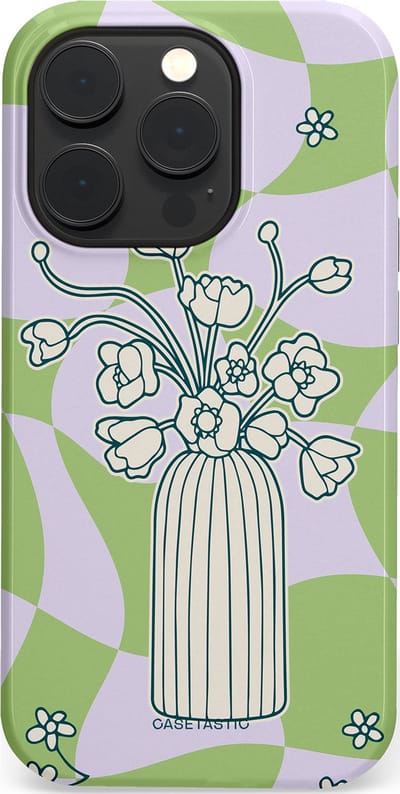 Casetastic Hoesje Geschikt voor Apple iPhone 14 Pro Magsafe - Stijlvolle Beschermende Duo-layer Case - Bosje vol groen