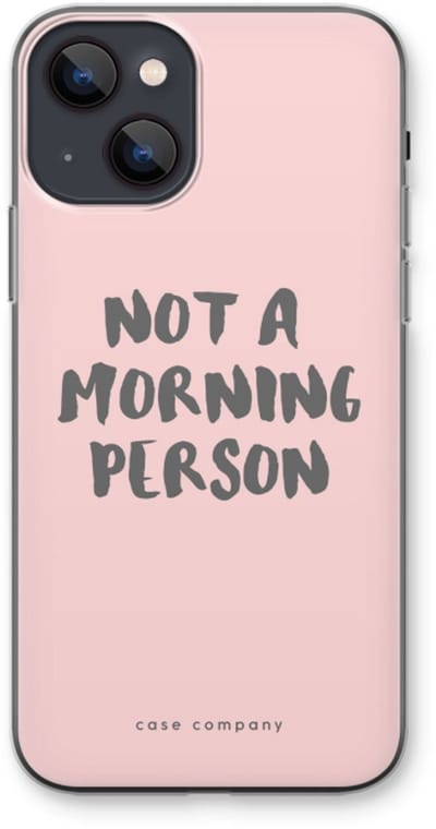 Case Company® - Hoesje geschikt voor iPhone 13 mini hoesje - Morning person - Soft Cover Telefoonhoesje - Bescherming aan alle Kanten en Schermrand