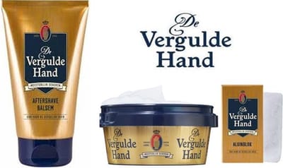 De Vergulde Hand - SET - Scheerkuip / Aftershave Balsem / Aluin