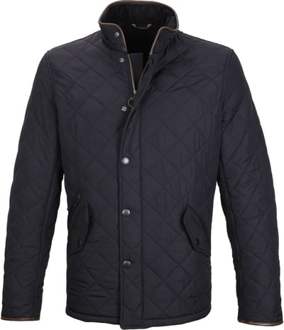 Barbour Quilted Jas Powell Donkerblauw - Maat M - Heren - Winterjassen