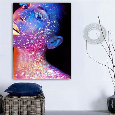 Volledige ronde 5D DIY kruissteek portret vrouw diamant borduurwerk volledige weergave diamant schilderij 20X30CM black