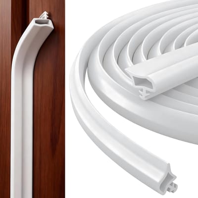 Deurkosijnafdichting voor geluidsisolatie en tochtpreventie, rubberen afdichting voor houten frames, geschikt voor spleten van 2,5-3,5 mm, vochtbescherming en geluidsdemping