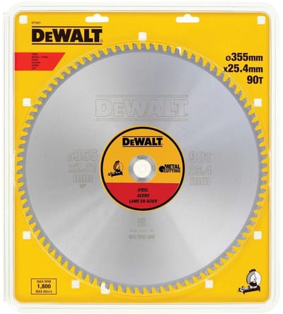 DeWALT Cirkelzaagblad voor Staal | Ø 355mm Asgat 25,4mm 90T - DT1927-QZ