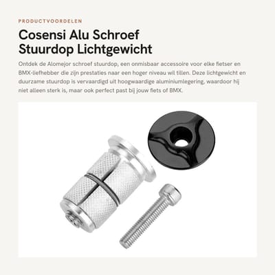 Dailygoods- Stuurdop Lichtgewicht - Stuurdoppen - Aluminiumlegering - Universele Maat 1/1,25 Inch - Roestbestendig - Duurzaam - Fietsaccessoire