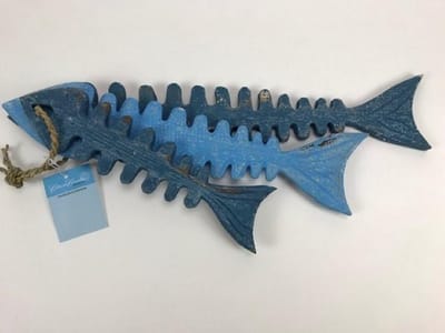 Vis trio 30/40/50 cm in blauwe kleuren Ibiza style
