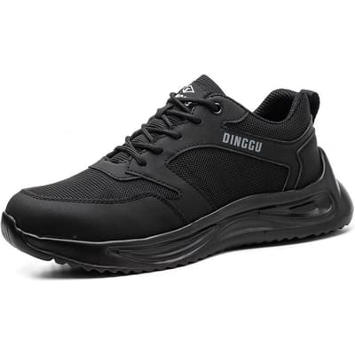 Lichte Veiligheidsschoenen Heren Anti-smash Anti-punctie Zwarte Werkschoenen Stalen Neus Veiligheidssneakers Beschermende Veiligheidslaarzen 43 zwart