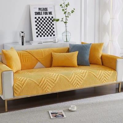 Pluche Bankhoes Handdoek Antislip Verdikte Bankhoezen voor Woonkamer Bank Chaise Hoes Lounge Hoes Universele Bankhoes 70x70cm 27x27in