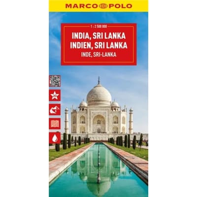 India, Sri Lanka, Nepal, Bangladesh Marco Polo Map - Marco Polo Maps - Marco Polo