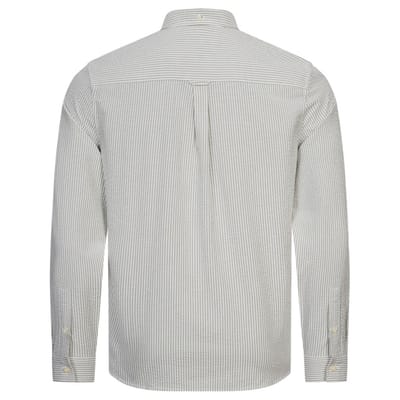 Lyle & Scott Seersucker Strike wit overhemd met lange mouwen