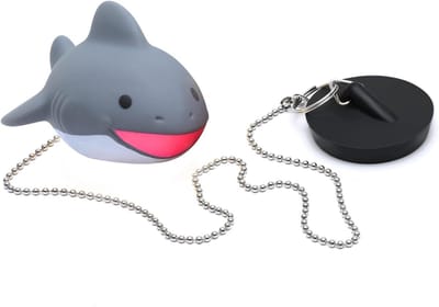 Rubberen Badplug met Ketting 45mm, Drijvende Stopper voor Badkuip en Keukenspoelbak, Universele Afvoerplug met Lange Ketting voor Eenvoudig Gebruik