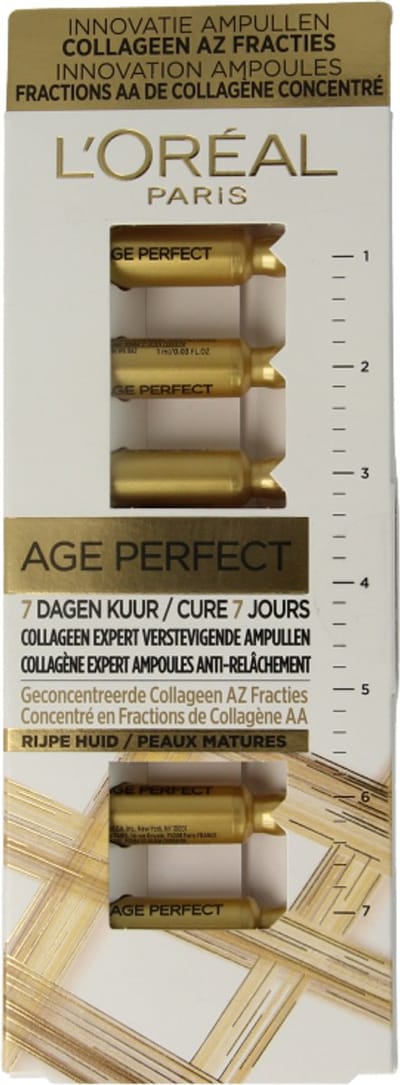 L'Oréal Paris Age Perfect Verstevigende Collageen Ampullen - 7 Daagse Kuur - Voor een sterke en stevige huid