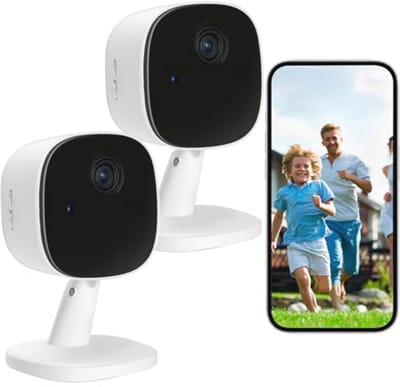 Camerabewaking binnen en buiten, wifi, full-colour nachtzicht, 2-weg audio, huisdierbewakingscamera's, SD/cloud opslag