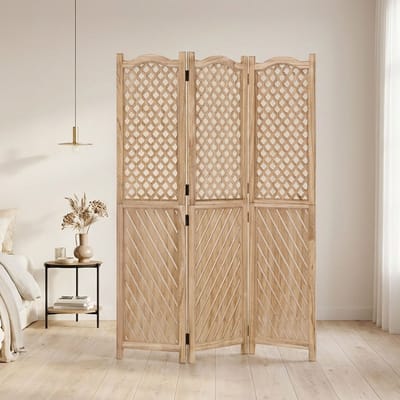 Homestyle4u Kamerscherm - 120x170 cm - Hout - 3-delig
