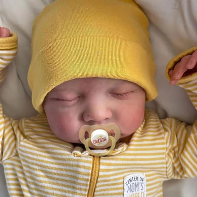 Levensechte Reborn Baby Jongen Pop - 50 cm Zacht Vinyl, Slapend Model
