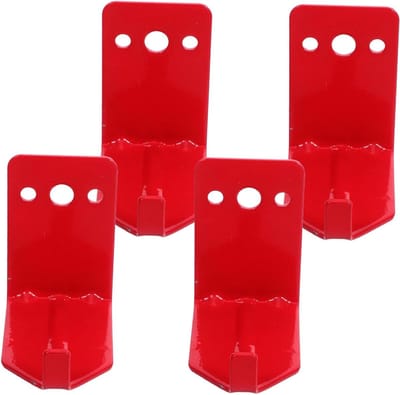 Blusser Wandmontagebeugel - Brandblusser Houder - Veilige Opslag - Robuuste Metaalconstructie - 4 Stuks - Rood