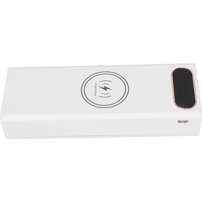 L20 QC 22.5W+15W Boîtier de batterie à charge sans fil Boîte à batterie 20x18650 DIY Power Bank(blanc ) blanc