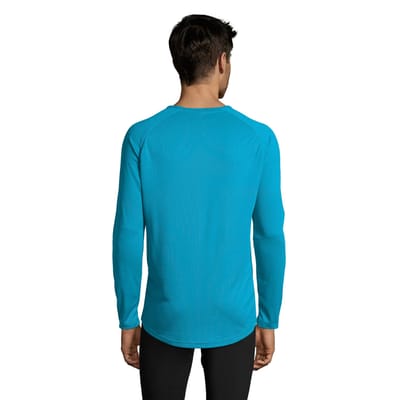 SOLS Heren Sport T-shirt met lange mouwen (Aqua)