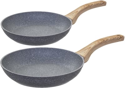 Secret de Gourmet Koekenpannen Turino - D24 en D28 cm - alle warmtebronnen - grijs