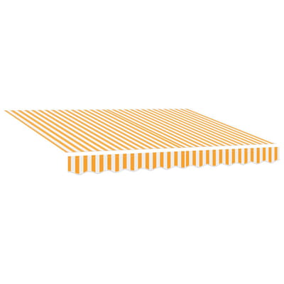 vidaXL - Vervangingsdoek - zonnescherm - voor - 3,5x2 - m - Geel - & - wit - gestreept